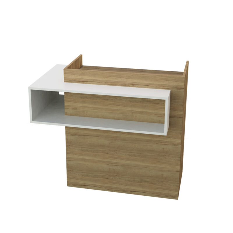 Banco Reception con Vano a Giorno – Arredo Barber Station / Barber Shop - immagine 2