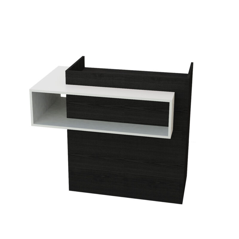 Banco Reception con Vano a Giorno – Arredo Barber Station / Barber Shop