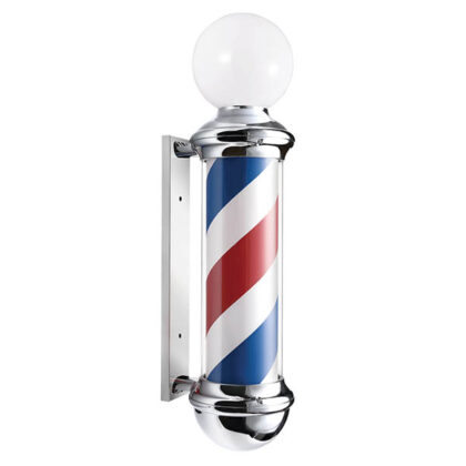 Barber Pole con Palla Luminosa – Insegna Rotante Luminosa da Esterno per Barber Shop